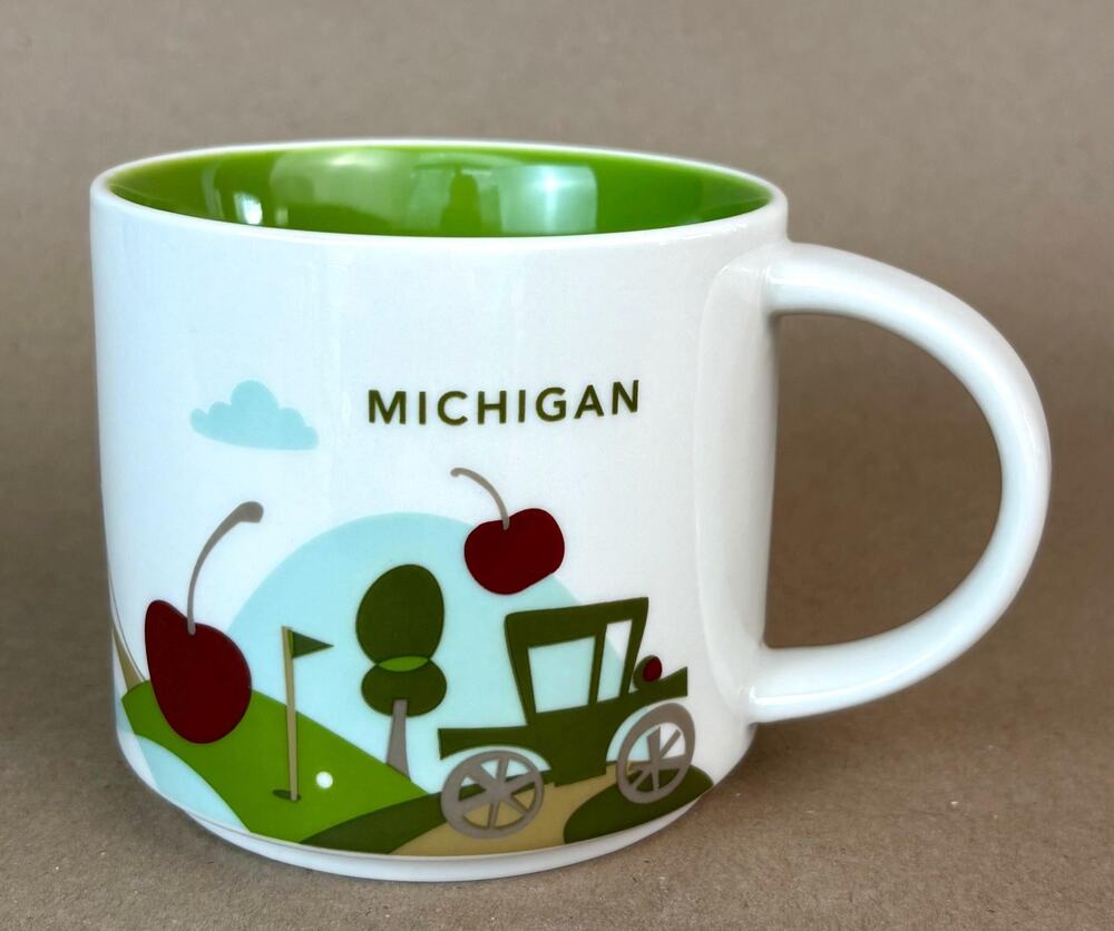 Starbucks Michigan mug, “You Are Here” collection, 14 oz